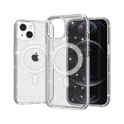 For iPhone 15 Sturdy Ultra Thick 3mm Transparent Hybrid Case Cover - Clear