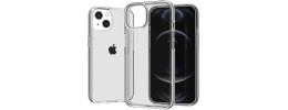 For iPhone 15 Sturdy Ultra Thick 3mm Transparent Hybrid Case Cover - Smoke