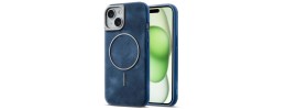 For iPhone 15 Ultimate Quality PU Leather Hybrid Case Cover - Light Blue
