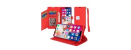 For iPhone 16 6.1 inch Wallet ID Card Holder Case Cover - Red