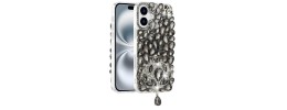 For iPhone 16 Plus 6.7 inch Jewel Full Diamond Bling Case Cover - Smoke