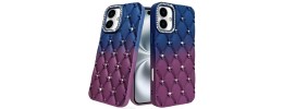 For iPhone 16 Pro 6.3 inch Butterfly Freedom Shimmer Glitter Thick TPU Case Cover - Purple