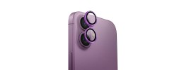 For iPhone 16 Pro 6.3 inch Diamond Bling Camera Lens Full Tempered Glass - Purple