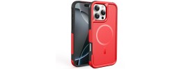 For iPhone 16 Pro 6.3 inch Grip [Magneti Circle] Metal Shockproof Hybrid - Red