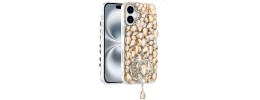 For iPhone 16 Pro 6.3 inch Jewel Full Diamond Bling Case Cover - Gold