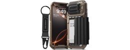 For iPhone 16 Pro 6.3 inch METKASE Wallet ID Card Holder Case Cover in Slide-Out Package - Black