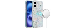 For iPhone 16 Pro 6.3 inch Magnetic Space UV Design Case - MultiColor Floral