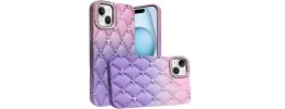 For iPhone 16 Pro 6.3 inch Shimmer Glitter Floral Design Thick TPU Case Cover - Purple