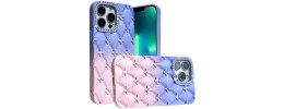 For iPhone 16 Pro 6.3 inch Shimmer Glitter Floral Design Thick TPU Case Cover - Rose Gold