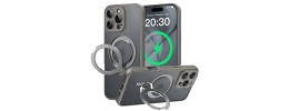 For iPhone 16 Pro 6.3 inch Sturdy Bracket Kickstand Magnetic Hybrid - Grey