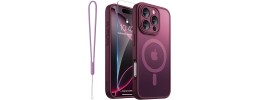 For iPhone 16 Pro 6.3 inch Ultimate U Design Hybrid with Camera Window Covering - Purple