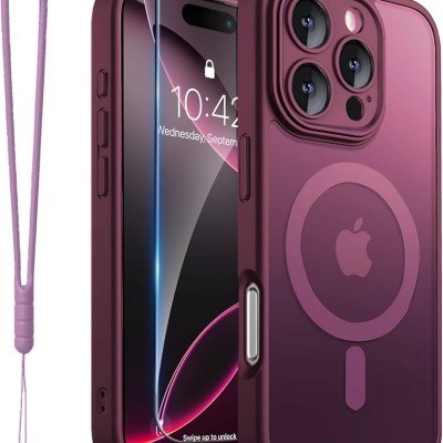 For iPhone 16 Pro 6.3 inch Ultimate U Design Hybrid with Camera Window Covering - Purple