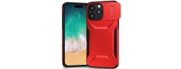 For iPhone 16 Pro 6.3 inch Ultimate U Design Hybrid with Camera Window Covering - Red