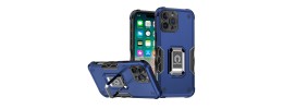 For iPhone 16 Pro Max 6.9 CD Texture Design Magnetic Car Mount Friendly HQ Hybrid - Blue
