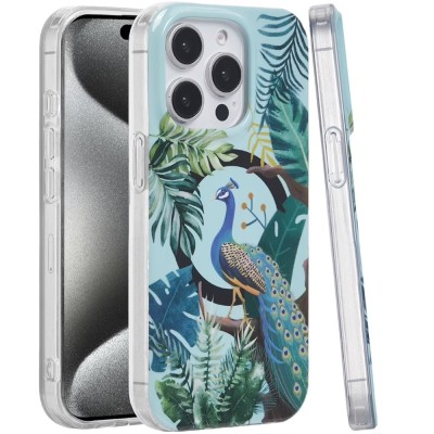 For iPhone 16 Pro Max 6.9 Double Layer Design IMD TPU Case - E