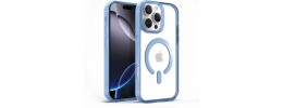 For iPhone 16 Pro Max 6.9 inch Acrylic Tough 2.5mm Transparent ShockProof Hybrid Case Cover - Blue