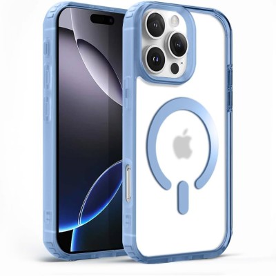 For iPhone 16 Pro Max 6.9 inch Acrylic Tough 2.5mm Transparent ShockProof Hybrid Case Cover - Blue