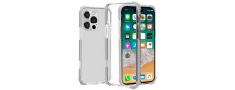 For iPhone 16 Pro Max 6.9 inch Acrylic Tough 2.5mm Transparent ShockProof Hybrid Case Cover - White