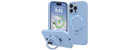For iPhone 16 Pro Max 6.9 inch Diamond [Magnetic Circle] with CD Pattern Hybrid - Blue