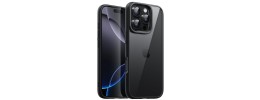 For iPhone 16 Pro Max 6.9 inch Fusion Transparent Clear Hybrid Case Cover - Black