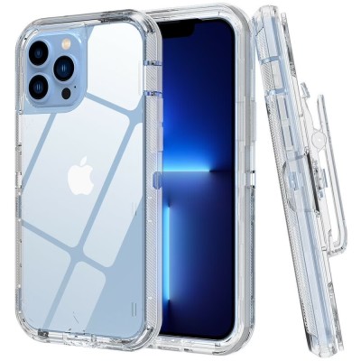 For iPhone 16 Pro Max 6.9 inch Fusion Transparent Clear Hybrid Case Cover - Blue