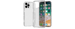 For iPhone 16 Pro Max 6.9 inch Glitter Ultra Thick 3mm Transparent Hybrid Case Cover - Clear