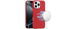 For iPhone 16 Pro Max 6.9 inch Grip [Magneti Circle] Metal Shockproof Hybrid - Red