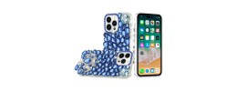 For iPhone 16 Pro Max 6.9 inch Jewel Full Diamond Bling Case Cover - Blue