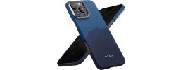 For iPhone 16 Pro Max 6.9 inch METKASE Noble lined shockproof dual layer hybrid in Slide-Out Package - Sky Blue/Black