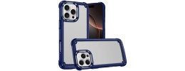 For iPhone 16 Pro Max 6.9 inch METKASE Ultimate CaseX Transparent Hybrid Case with Metal Buttons And Camera Edges in Slide-Out Package - Blue