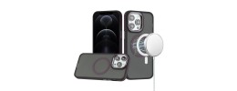 For iPhone 16 Pro Max 6.9 inch [Magnetic Circle] Smooth Safe Matte Feel Hybrid Case - Clear