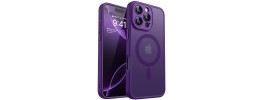 For iPhone 16 Pro Max 6.9 inch [Magnetic Circle] Smooth Safe Matte Feel Hybrid Case - Dark Purple