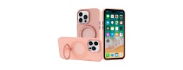 For iPhone 16 Pro Max 6.9 inch [Magnetic Circle] Smooth Safe Matte Feel Hybrid Case - Hot Pink