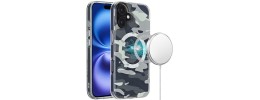 For iPhone 16 Pro Max 6.9 inch Magnetic Double Layer IMD Design Case - Green Camo