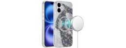 For iPhone 16 Pro Max 6.9 inch Magnetic Double Layer IMD Design Case - Smoke Diamond Holographic