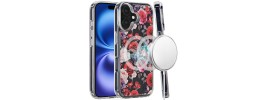For iPhone 16 Pro Max 6.9 inch Magnetic Space UV Design Case - Galaxy Floral