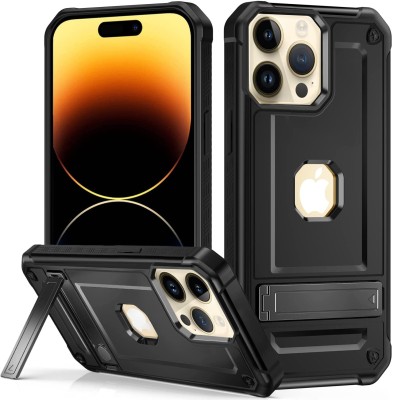 For iPhone 16 Pro Max 6.9 inch Metal CD Pattern Matte Finished Hybrid with Rotational Ring [Car Mount Friendly] Case - Black