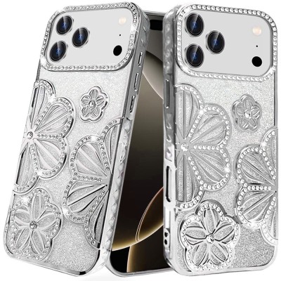 For iPhone 16 Pro Max 6.9 inch Metal Diamond CD Pattern Design Matte Finished Hybrid with Rotational Ring [Car Mount Friendly] Case - 10