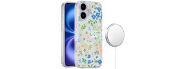 For iPhone 16 Pro Max 6.9 inch Metal Diamond CD Pattern Design Matte Finished Hybrid with Rotational Ring [Car Mount Friendly] Case - Pineapple