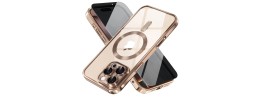 For iPhone 16 Pro Max 6.9 inch Multi-Functional Card Magnetic Ring Stand Hybrid Camera Case Cover - Rose Gold