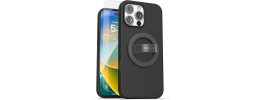 For iPhone 16 Pro Max 6.9 inch OPTIMUM Magnetic Ring Stand Hybrid Case Cover - Black