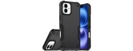 For iPhone 16 Pro Max 6.9 inch PEAK 3in1 Toughest Hybrid with Stand Cover Case - Black/Black