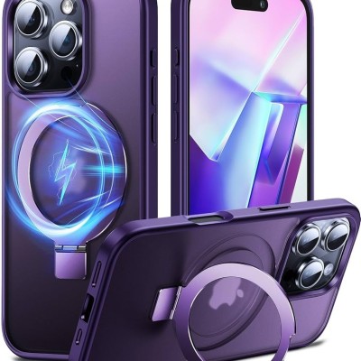For iPhone 16 Pro Max 6.9 inch Premium Circle [Magnetic Circle] KickKickstand - Light Purple