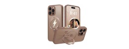 For iPhone 16 Pro Max 6.9 inch Ring Magnetic Kickstand Hybrid Case Cover - Rose Gold