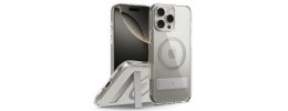 For iPhone 16 Pro Max 6.9 inch Sturdy Bracket Kickstand Magnetic Hybrid - Grey