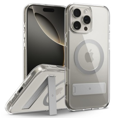 For iPhone 16 Pro Max 6.9 inch Sturdy Bracket Kickstand Magnetic Hybrid - Grey