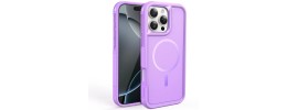 For iPhone 16 Pro Max 6.9 inch Ultimate Quality PU Leather Hybrid Case Cover - Light Purple