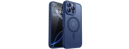For iPhone 16 Pro Max 6.9 inch Ultimate U Design Hybrid with Camera Window Covering - Dark Blue