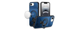 For iPhone 16E (E edition) / SE4 (2025) CD Texture Design  Magnetic Car Mount Friendly HQ Hybrid - A