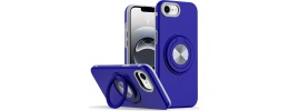 For iPhone 16E (E edition) / SE4 (2025) CD Texture Design Magnetic Car Mount Friendly HQ Hybrid - Blue